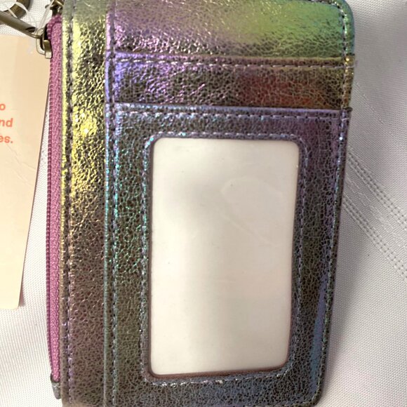 Brand New IVORY ELLA Iridescent Rainbow ID Keychain Wallet Lanyard - Picture 4 of 4